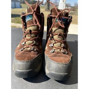LL Bean Waterproof Hiking Boots Womens 8.5 Wide Brown Suede Trail Shoes 0M2500